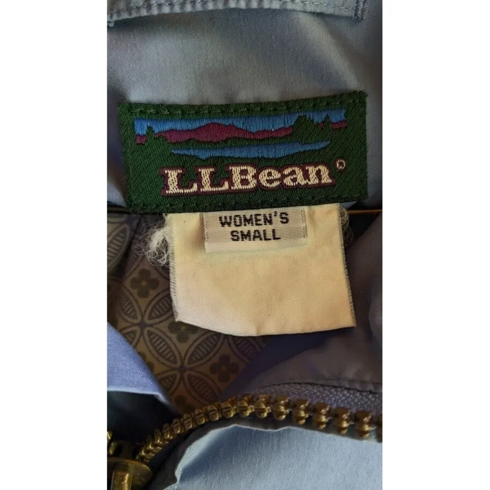 Womens LL Bean Jacket Windbreaker S Vintage Hooded Full Zip Outdoors Gorpcore